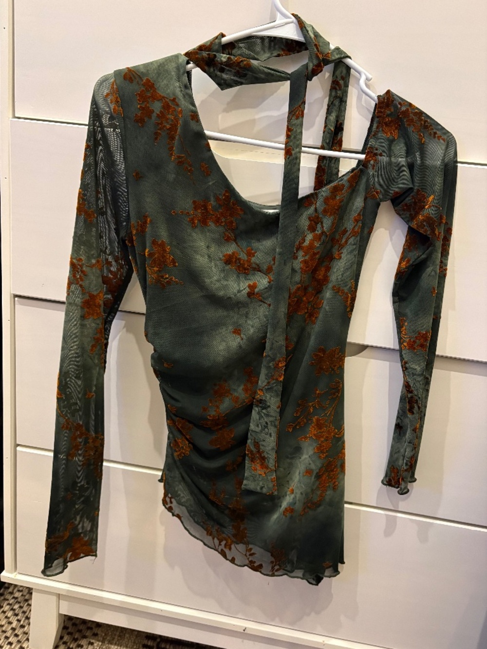 Zara Asymmetrical Tie Top